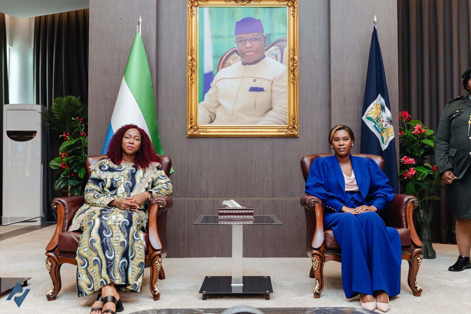 Visite de Madame Zita Oligui Nguema à Freetown, invitée par la Première Dame de Sierra Leone, Présidente de l’OPDAD